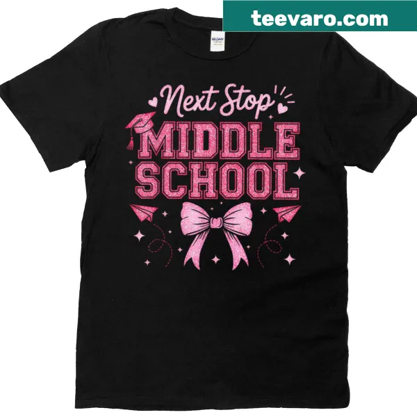 Cute pink t-shirt with a coquette bow design for back to school