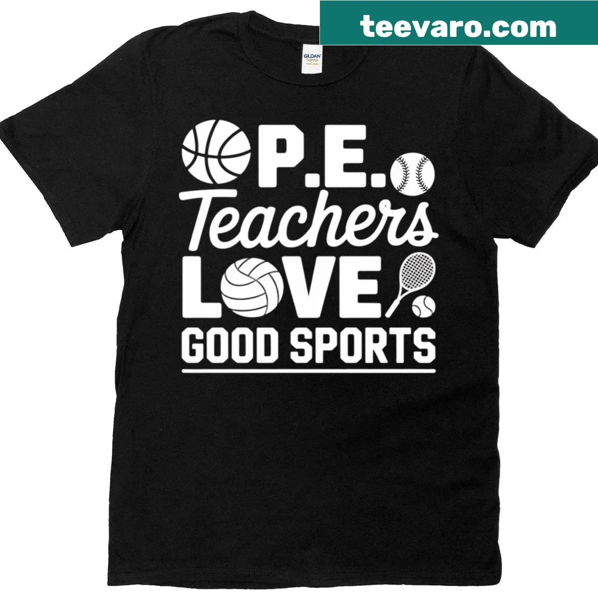 Motivational quote for PE teachers on a sports-themed t-shirt — on a men's t-shirt