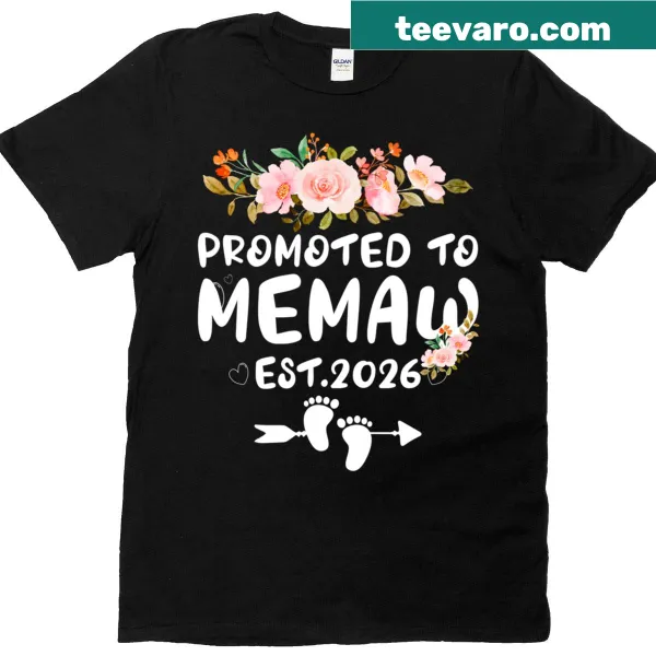 Cute Memaw t-shirt with floral design for 2026