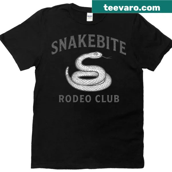 Monochrome graphic t-shirt featuring Rodeo Club logo