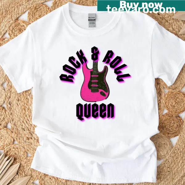 T-shirt celebrating female rock icons with bold typography
