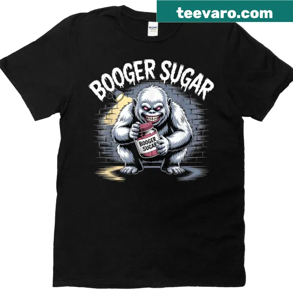 Whimsical Sasquatch illustration on a t-shirt
