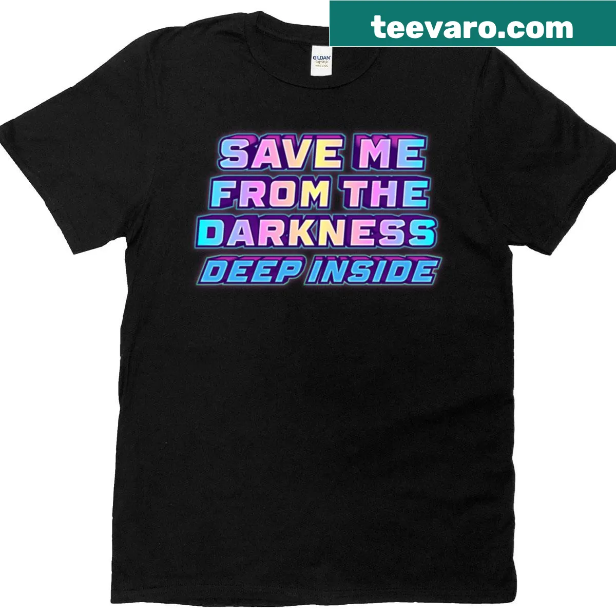 Inspirational oversized t-shirt with the phrase about inner darkness — on a men's t-shirt