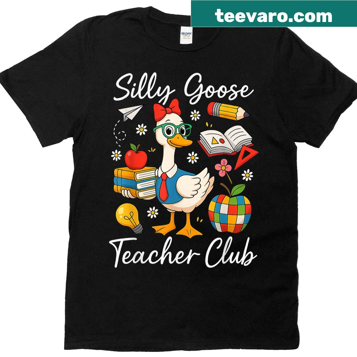 Teacher T-shirt celebrating the first day of school with a playful graphic. — on a men's t-shirt