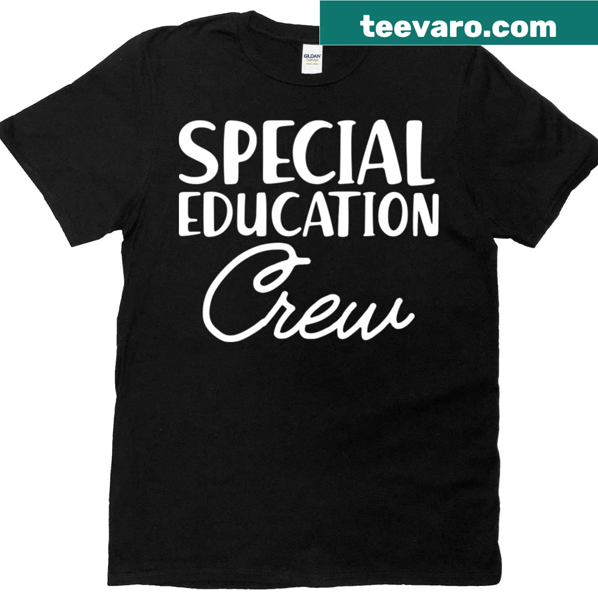 Graphic tee for special education crew with supportive text — on a men's t-shirt