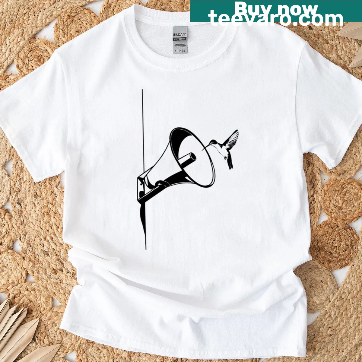 Oversized t-shirt with the phrase 'Sweet Music' in playful font — on a men's t-shirt
