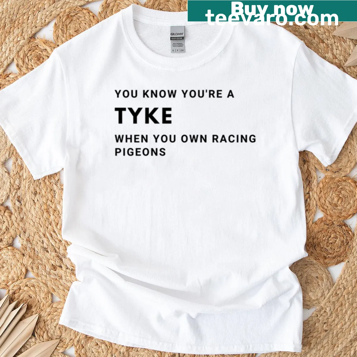 Active T-shirt for kids with a playful graphic — on a men's t-shirt