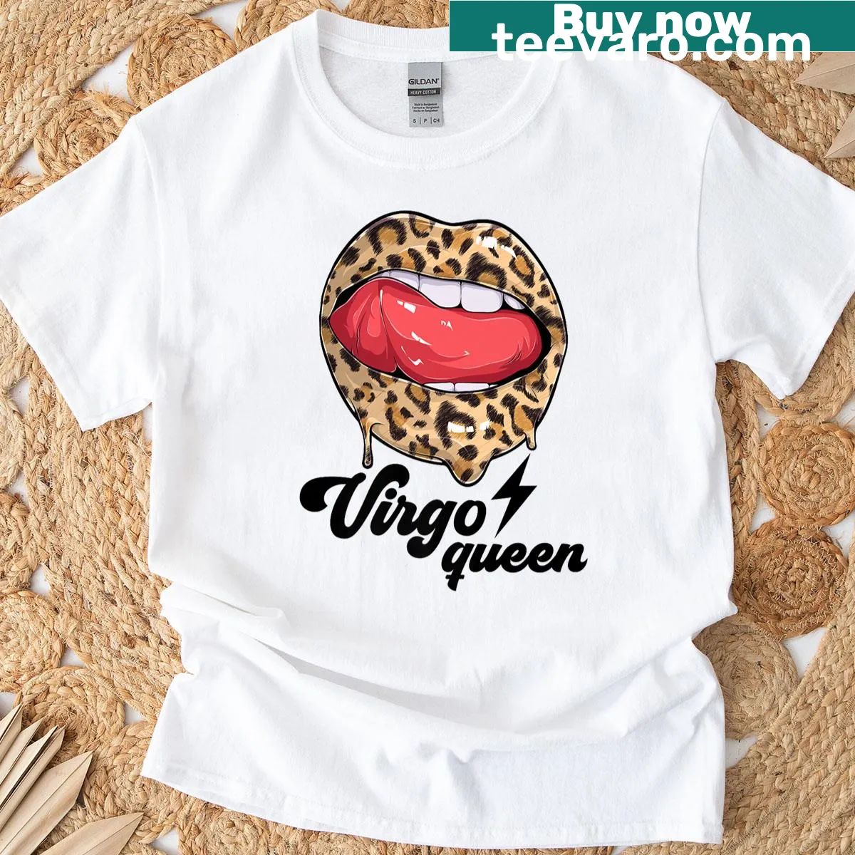Elegant Virgo zodiac sign illustration T-shirt — on a men's t-shirt