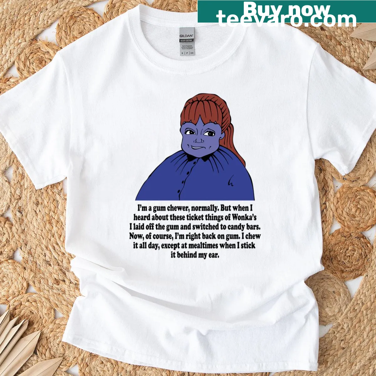 Fan art t-shirt inspired by Willy Wonka and the Chocolate Factory — on a men's t-shirt