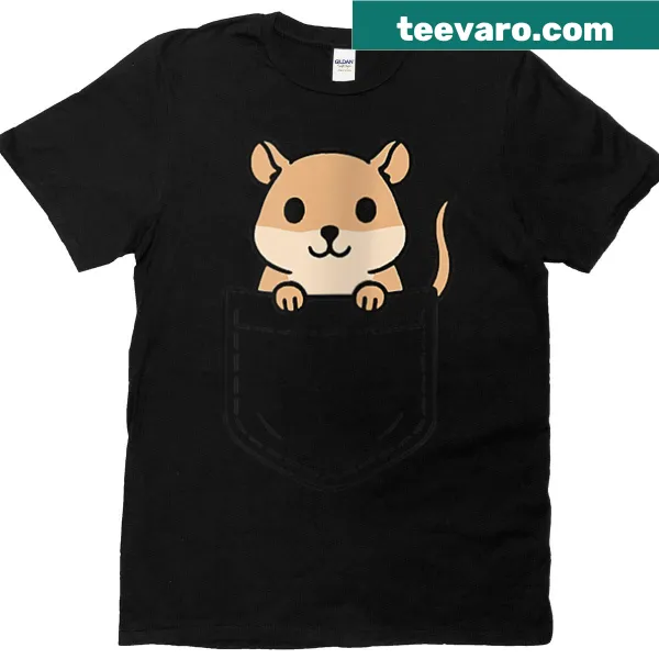 Cute cartoon gerbil graphic on a T-shirt