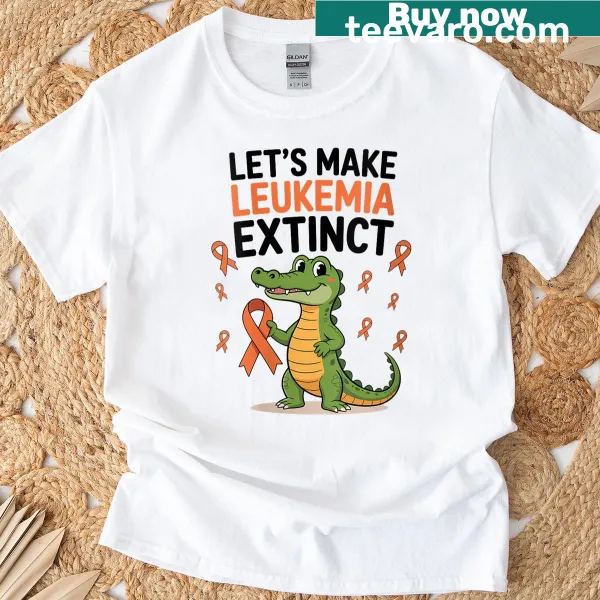 Awareness t-shirt promoting leukemia extinction with strong message.
