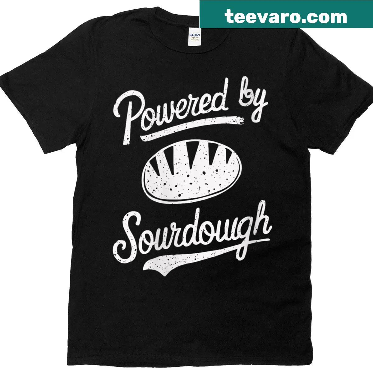 T-shirt with 'Sourdough Whisperer' text celebrating homemade bread baking — on a men's t-shirt
