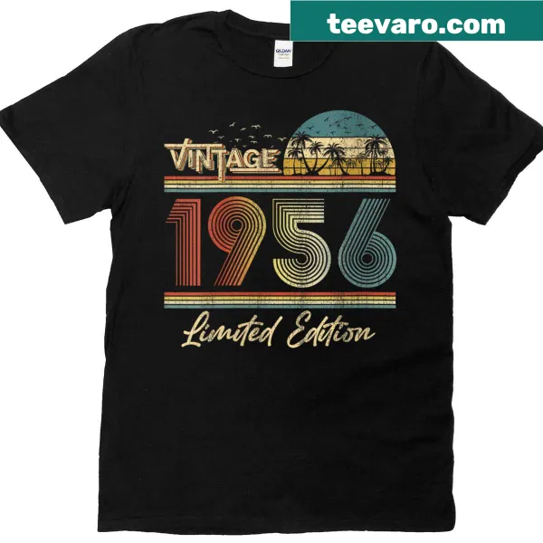 Vintage-style shirt celebrating the year 1956 and 70th birthday