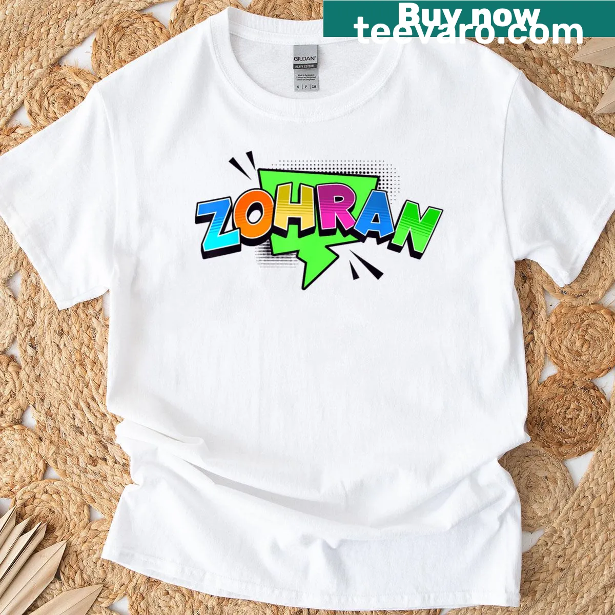 T-shirt supporting Zohra Mamdani for mayor with bold text. — on a men's t-shirt