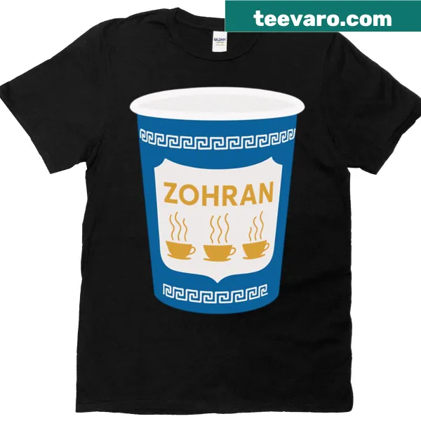 T-shirt featuring Zohran for NYC with coffee cup design