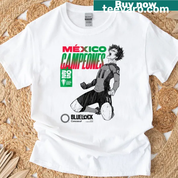 Commemorative t-shirt for 2025 Concacaf X Blue Lock USA Gold Cup Champions