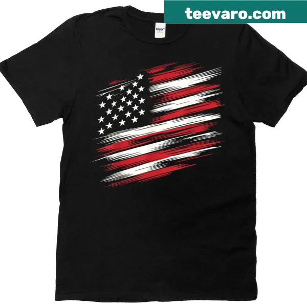 Patriotic American flag shirt for Fourth of July celebrations