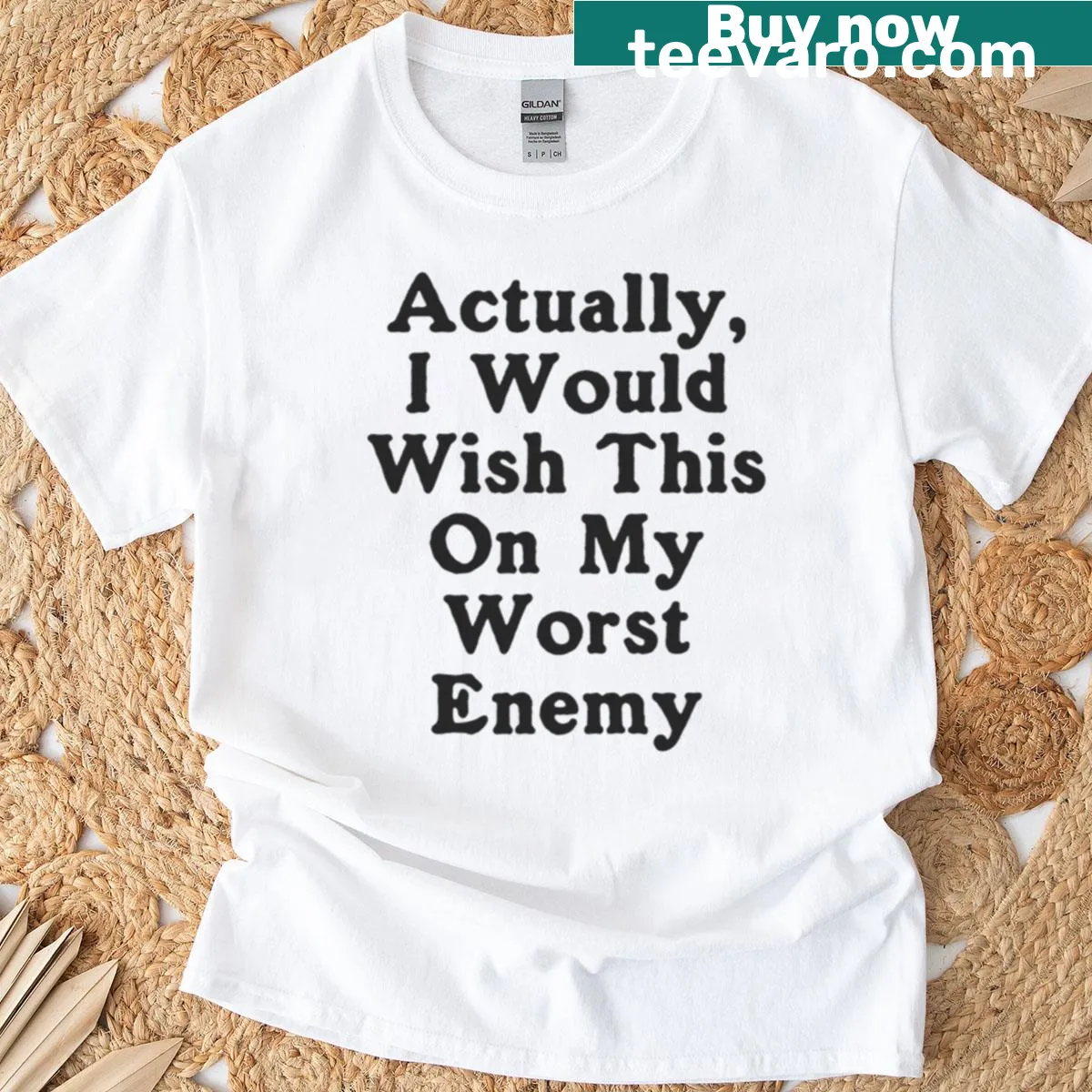 Sarcastic typography t-shirt with a humorous phrase — on a men's t-shirt