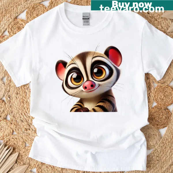 Illustration of an adorable Asian Palm Civet on a t-shirt