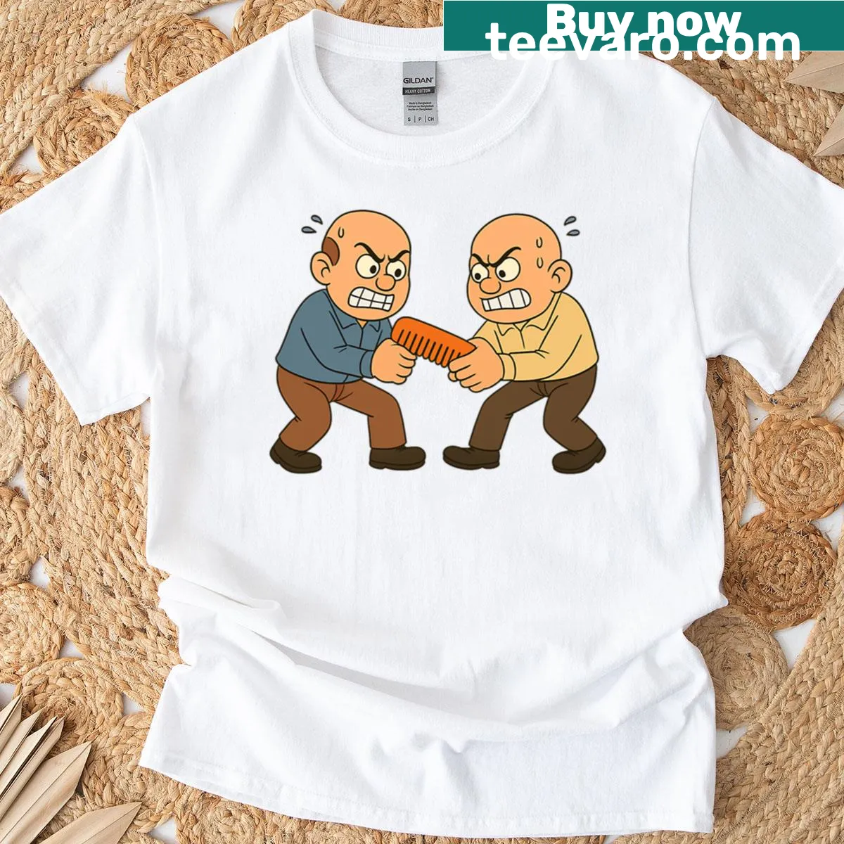 Whimsical oversized t-shirt featuring a quirky illustration of flies — on a men's t-shirt
