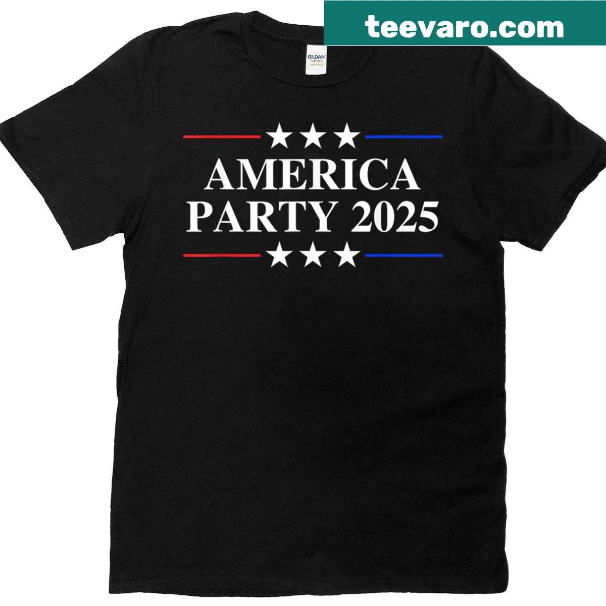 T-shirt promoting America Party and upcoming elections — on a men's t-shirt