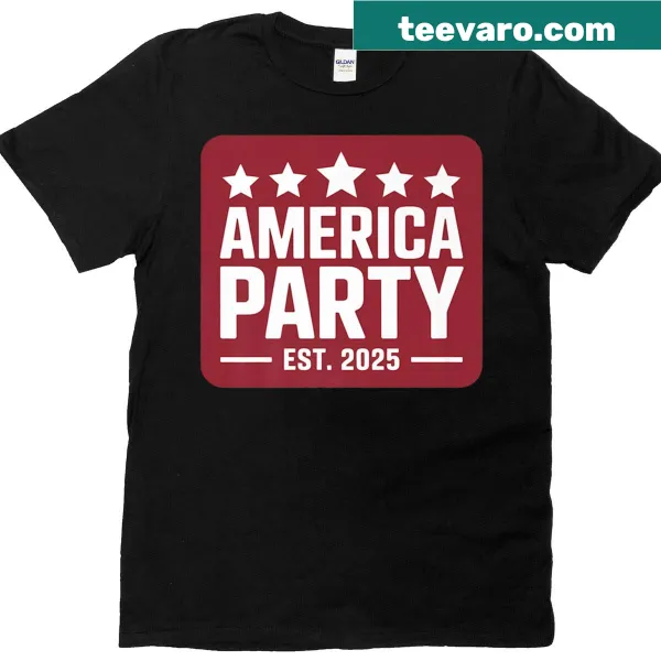 Retro badge T-shirt for America Party supporters
