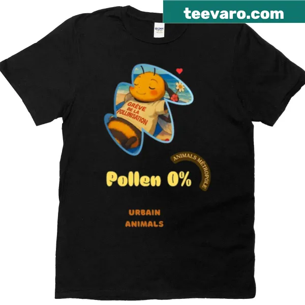 Premium T-shirt with typographic design about pollination
