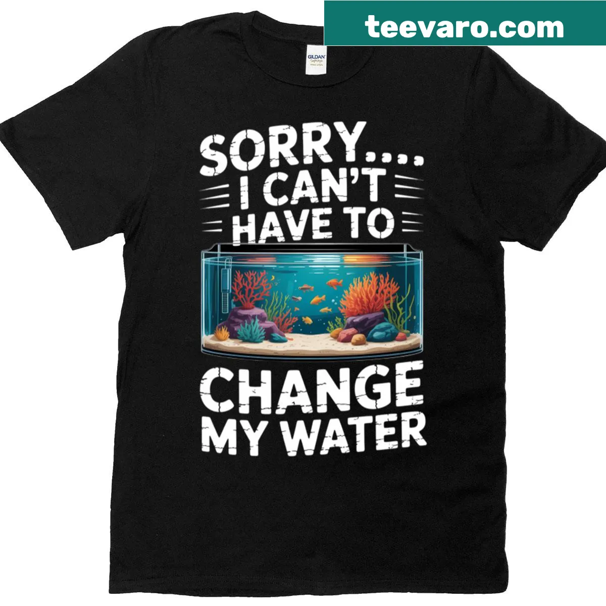 Emblematic t-shirt for aquarium enthusiasts and fishkeepers — on a men's t-shirt