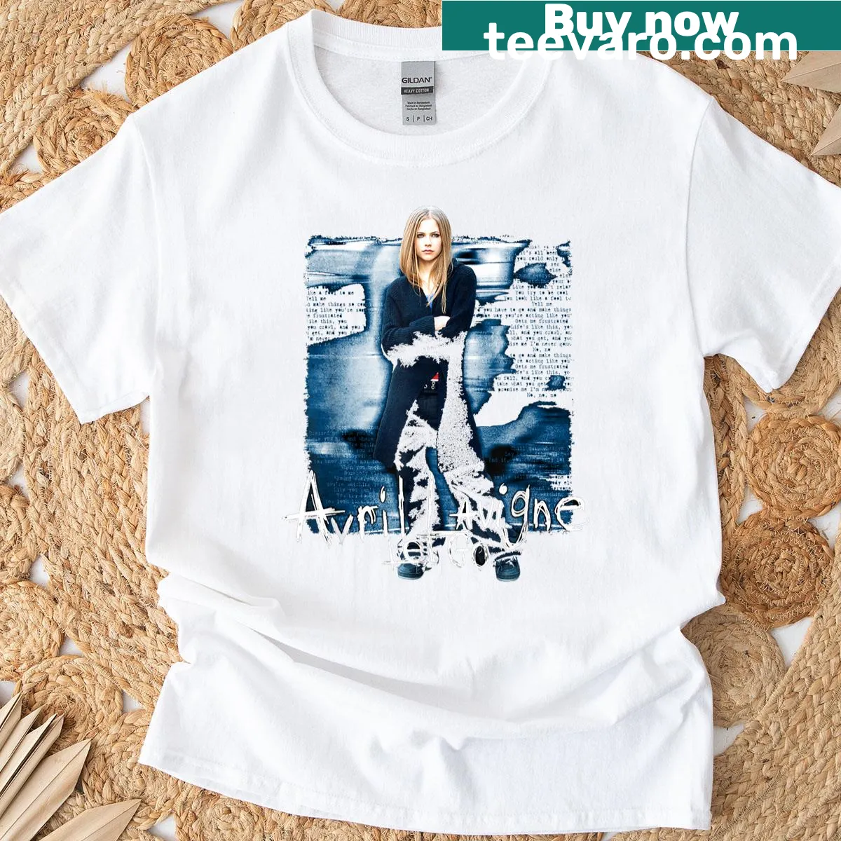Official Avril Lavigne 'Let Go' album t-shirt featuring album title — on a men's t-shirt