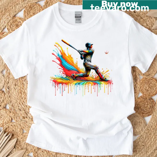 Trendy baseball-themed t-shirt for boys and young men with playful typography
