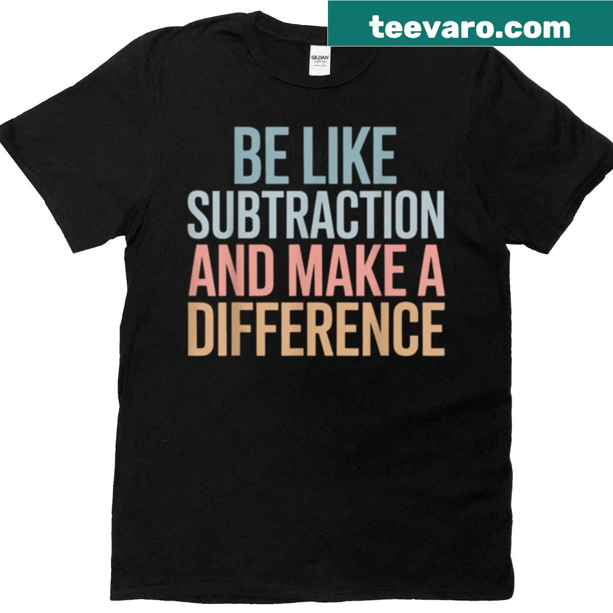 Funny T-shirt for math teachers with the phrase about subtraction. — on a men's t-shirt