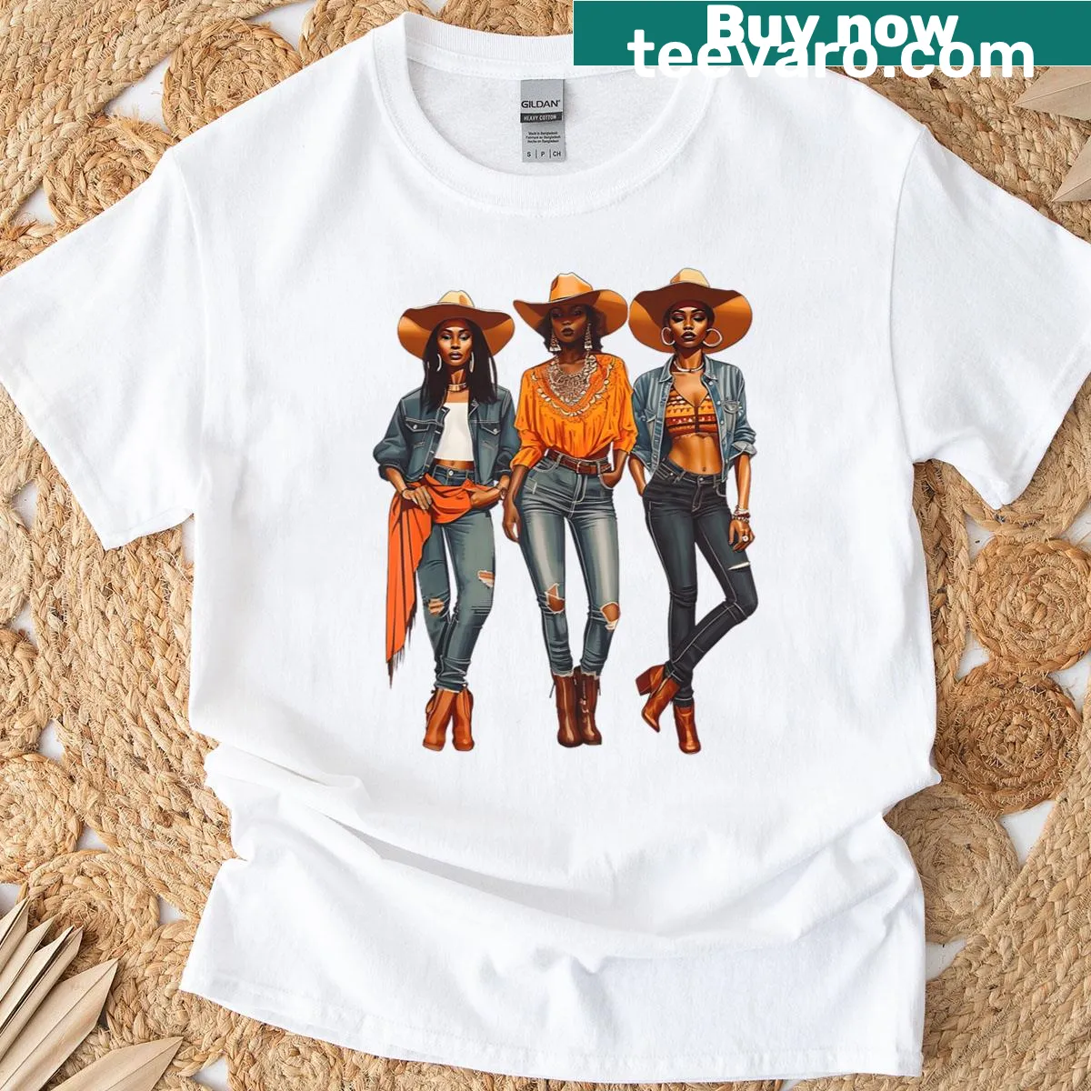 T-shirt honoring Black cowgirls with a rodeo theme — on a men's t-shirt