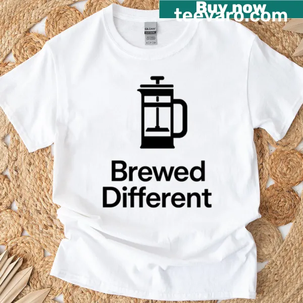 Oversized T-shirt featuring a French press coffee design