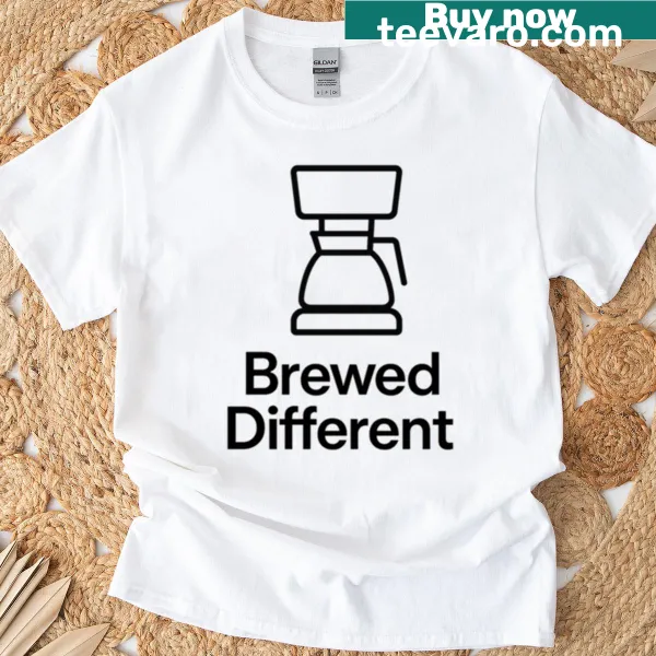 Coffee machine illustration t-shirt with humorous text