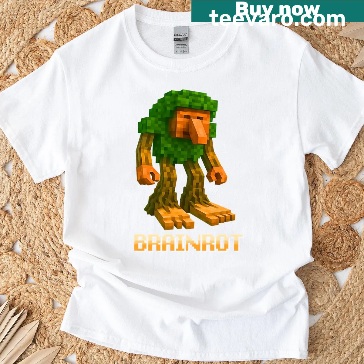 Funny Gen Z T-shirt with the phrase 'Brr-brr-patapim' — on a men's t-shirt