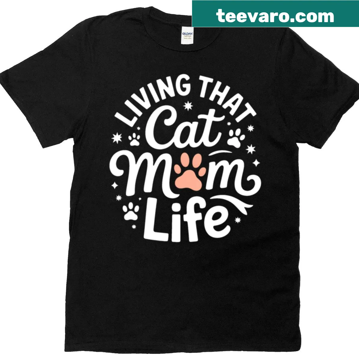 T-shirt for Cat Moms with loving message design — on a men's t-shirt