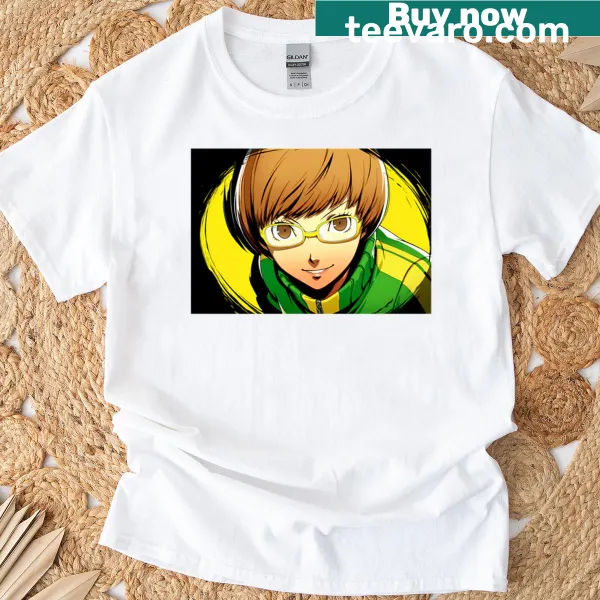 Oversized Chie Satonaka graphic t-shirt from a video game