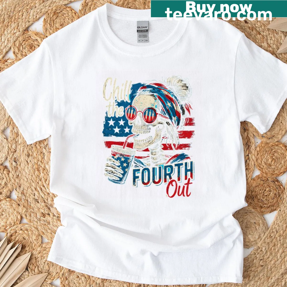Funny Fourth of July saying t-shirt with humorous text — on a men's t-shirt