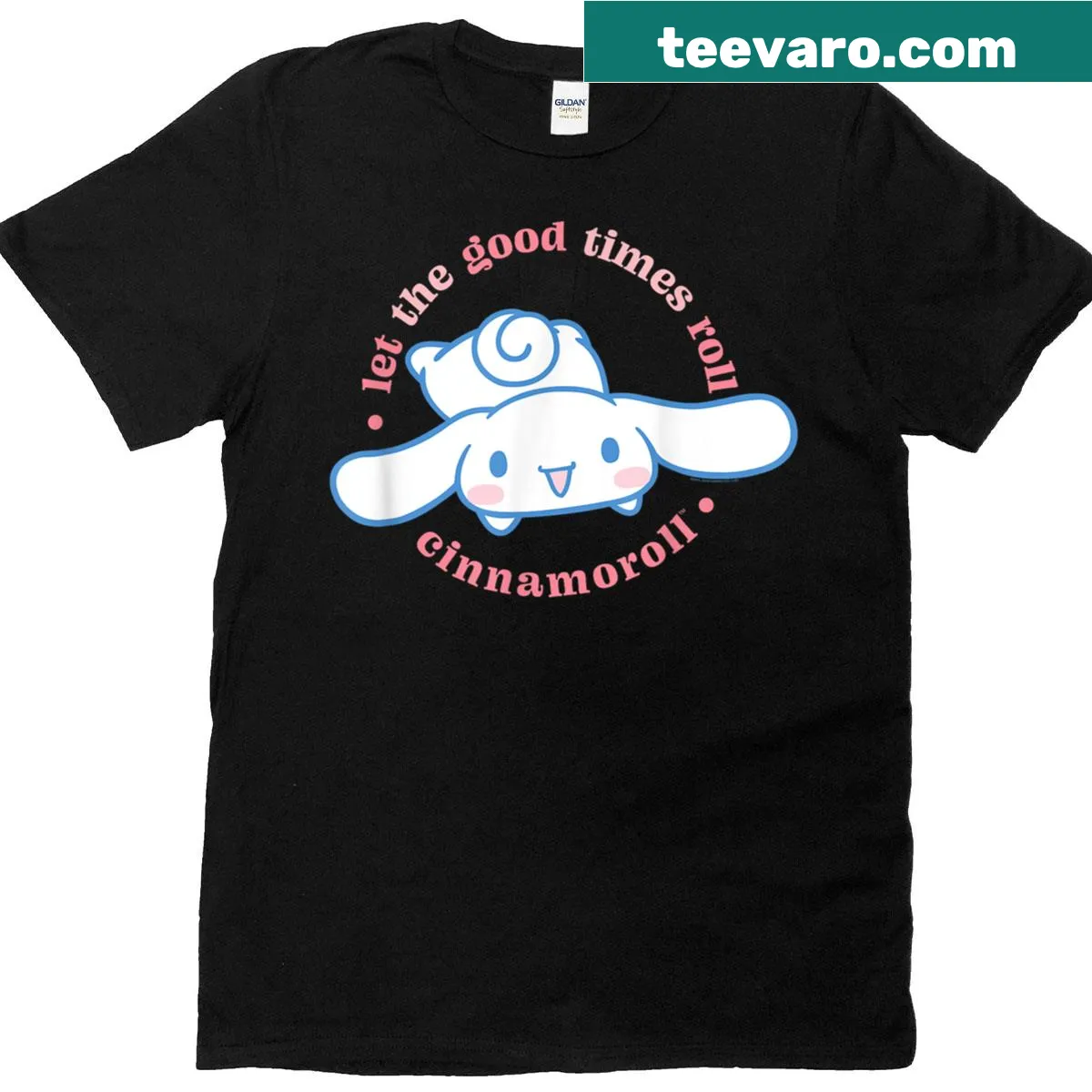 Cinnamoroll t-shirt with a cheerful message about good times — on a men's t-shirt