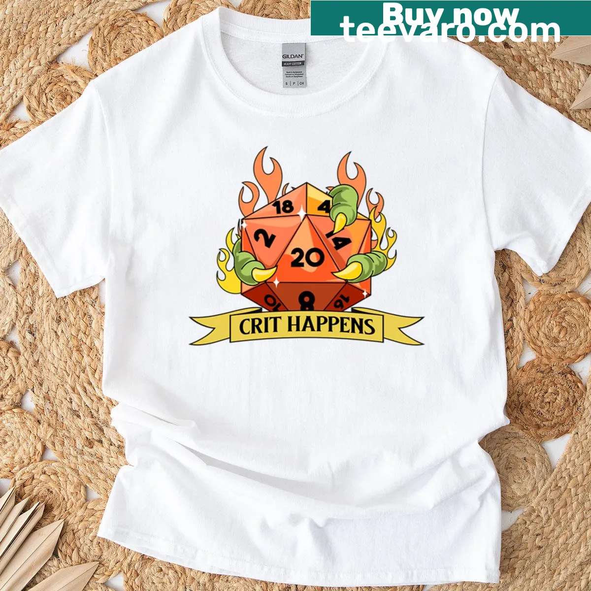 Funny D&D quote graphic T-shirt — on a men's t-shirt