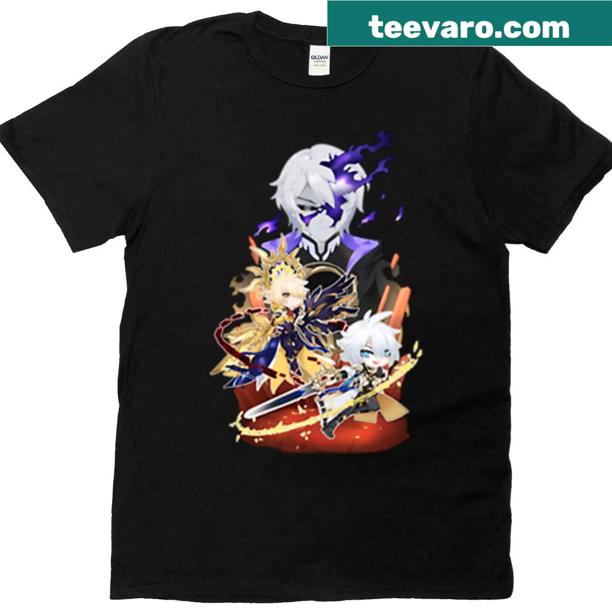 Charming graphic of Phainon Khaslana from Honkai Star Rail on a tee — on a men's t-shirt