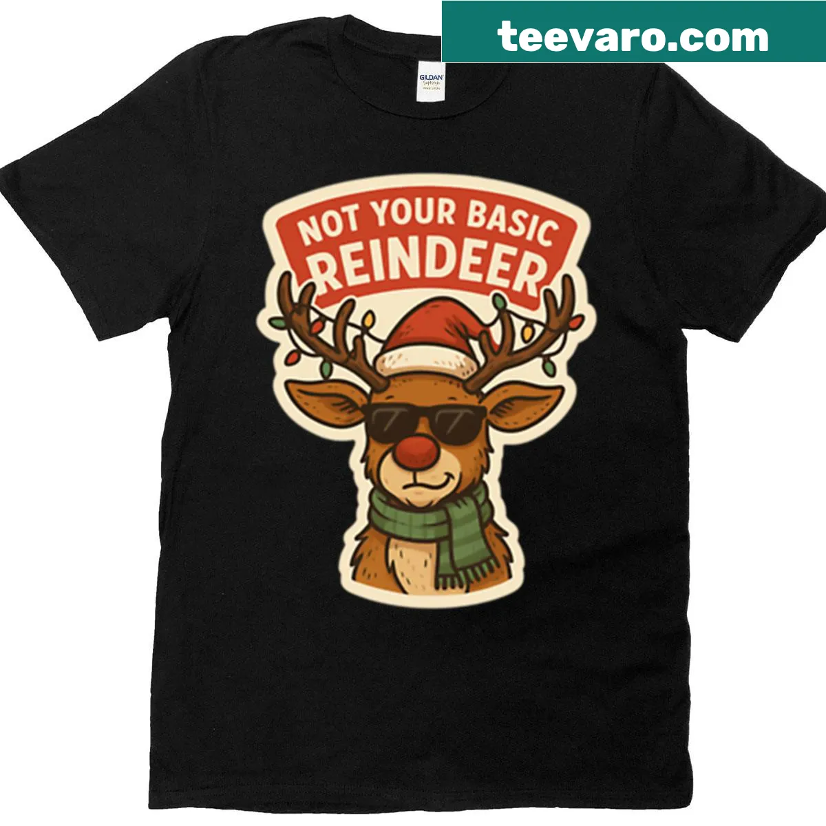 Funny Christmas T-shirt with the phrase 'Dear Santa, Define Nice.' — on a men's t-shirt