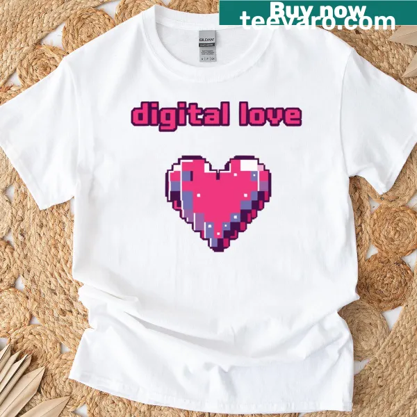 Stylish t-shirt featuring 'Digital Love' text