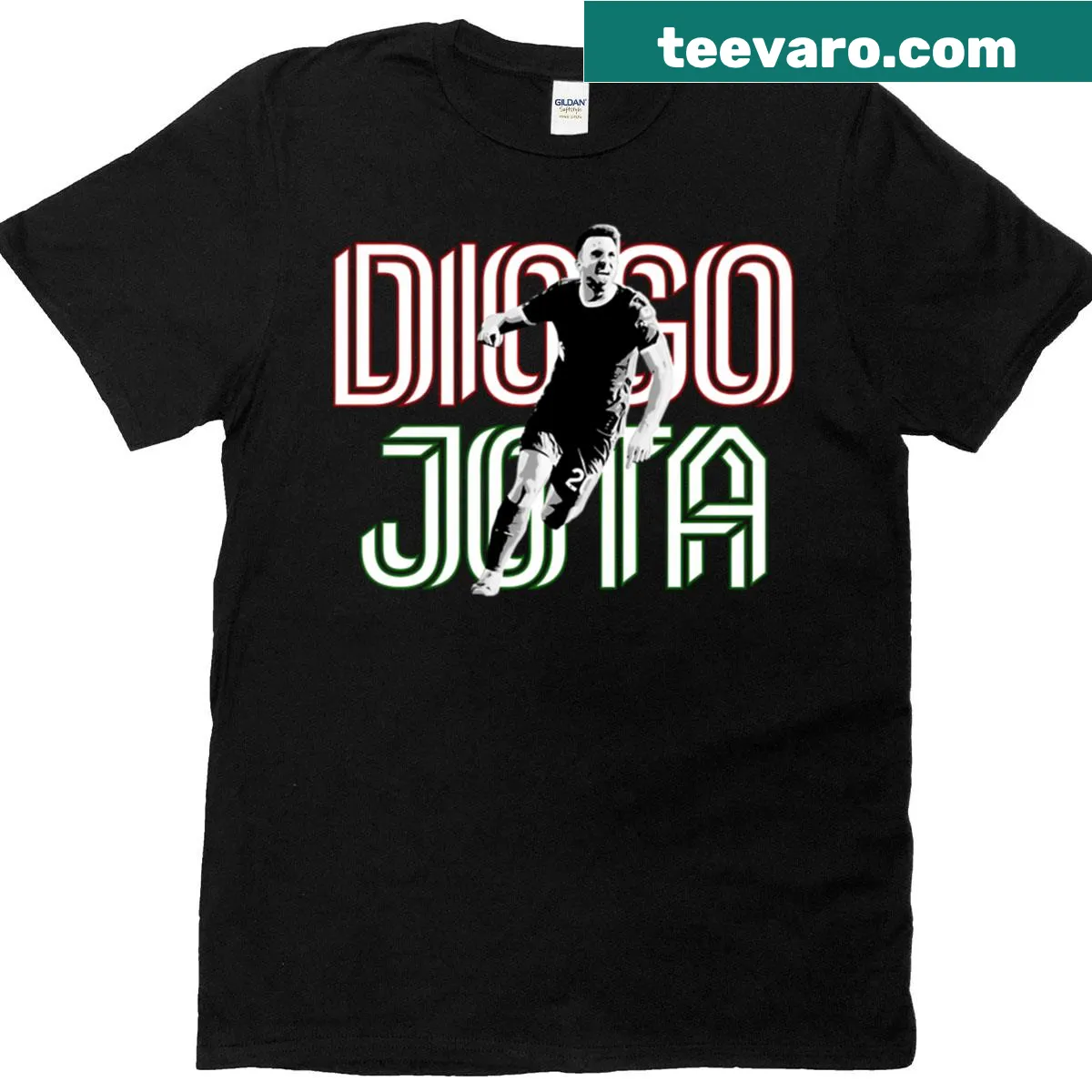 T-shirt featuring Diogo Jota's name celebrating Portuguese football. — on a men's t-shirt