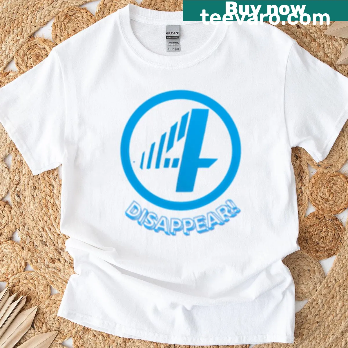 Bold typography T-shirt with a rivalry theme — on a men's t-shirt