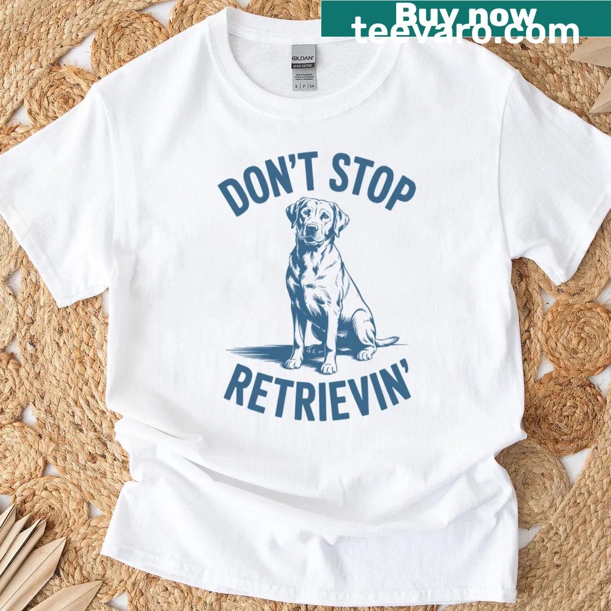 Funny t-shirt with Labrador Retriever pun. — on a men's t-shirt