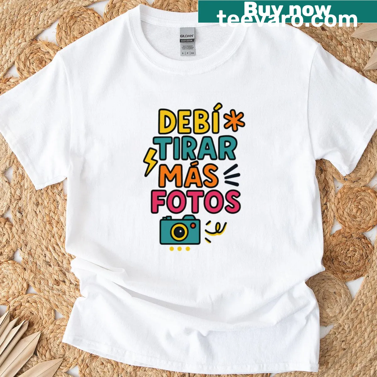 Nostalgic t-shirt with a photo-related saying. — on a men's t-shirt