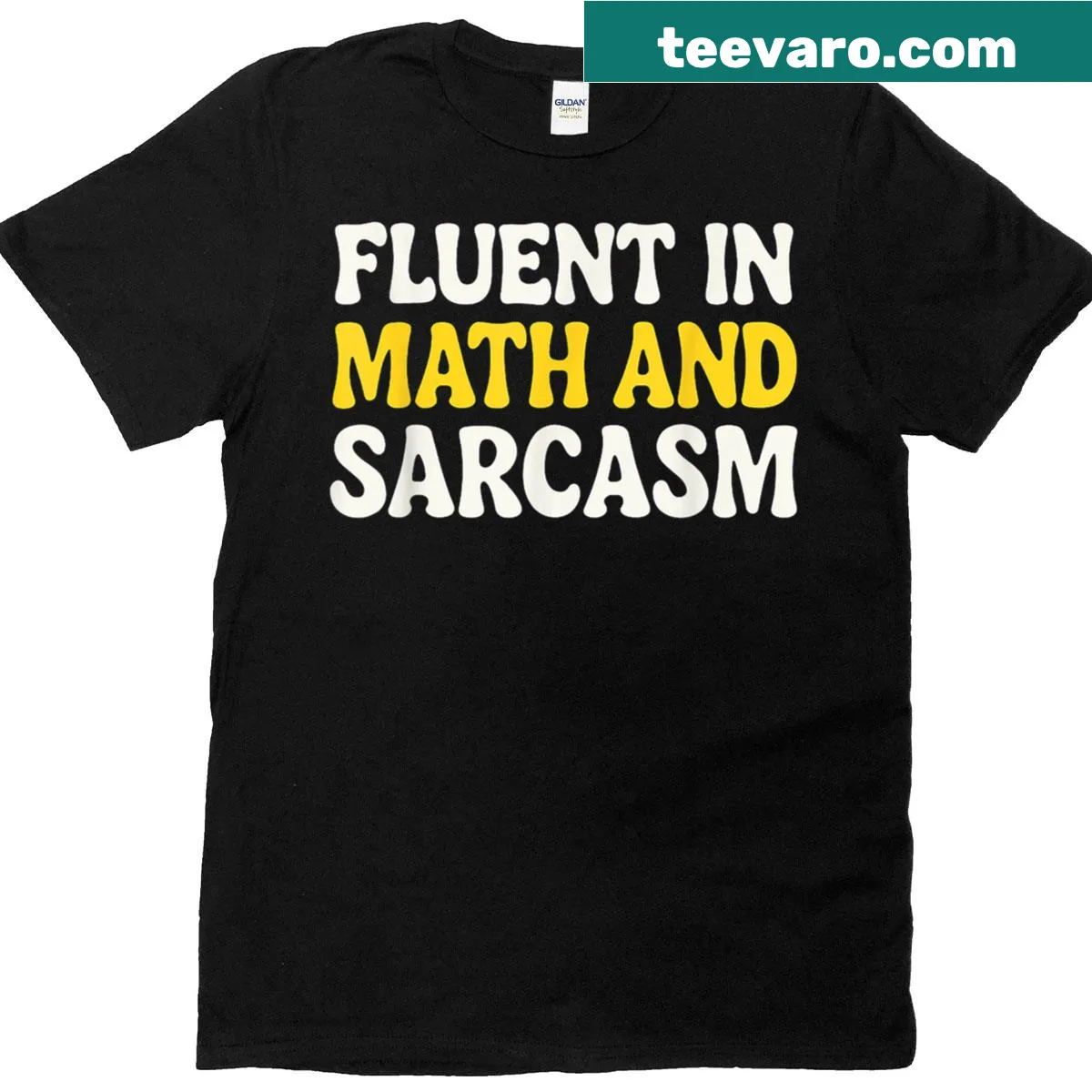 Funny math teacher t-shirt with sarcastic text — on a men's t-shirt