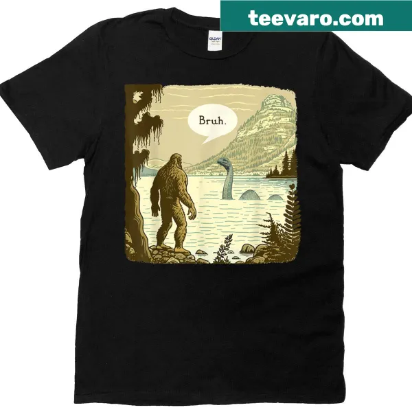 Bigfoot and Loch Ness Monster humorous T-shirt