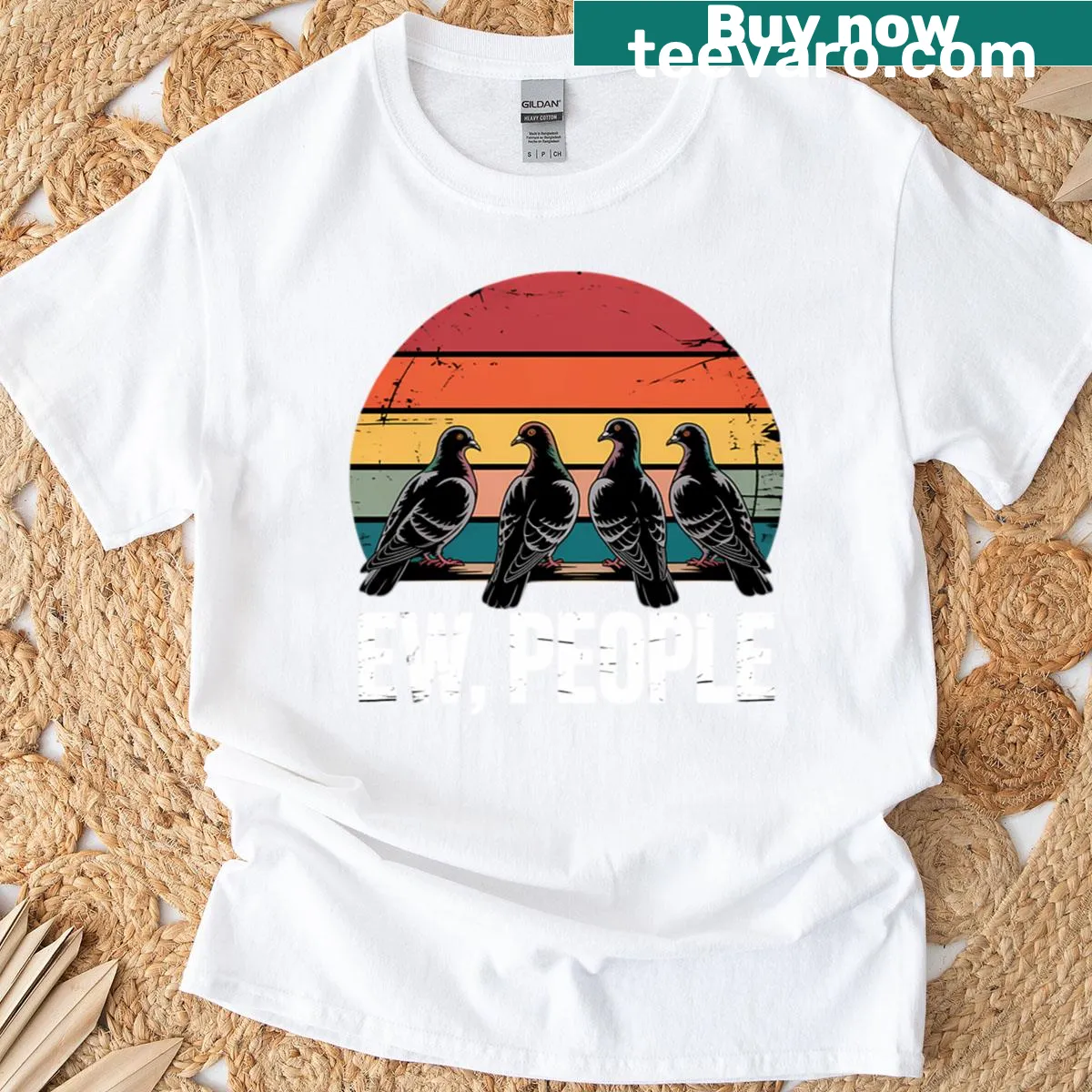 Funny t-shirt for clay pigeon racing lovers with humorous graphics — on a men's t-shirt